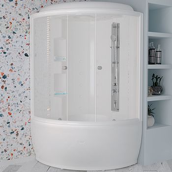 Душевой бокс Radomir Лаура К2 128x128 1-04-1-0-5-0870 с баней с гидромассажем — фото 1, Душевые боксы