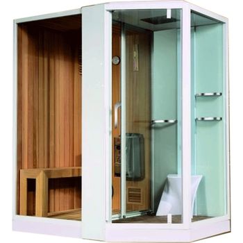 Душевая кабина Orans 180x130 L 89103LW с сауной профиль Белый стекла прозрачные — фото 1, Душевые кабины