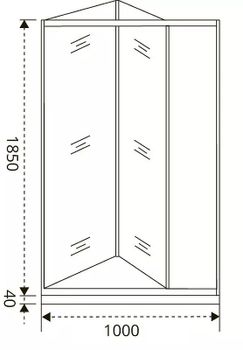 Душевая дверь Good Door Infinity SD-100-G-CH 100 профиль Хром стекло Грейп — фото 3, Складные душевые двери
