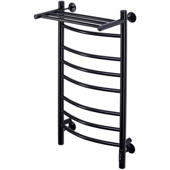 Электрический полотенцесушитель Comfysan Noumi EC-8 80x40 014018 с полкой Черный матовый — фото 1, Электрические полотенцесушители