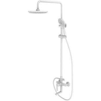 Душевая система Iddis Ray RAYWT3Fi06 Белая матовая — фото 1, Душевые стойки