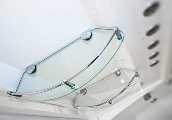 Душевой бокс Radomir Элис 2 168x85 L 1-04-1-1-5-0961 с баней профиль Белый стекло матовое — фото 3, Душевые боксы