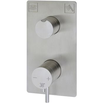 Смеситель для душа Cisal Xion XI008104D1 с термостатом Нержавеющая сталь — фото 1, Смеситель для душа