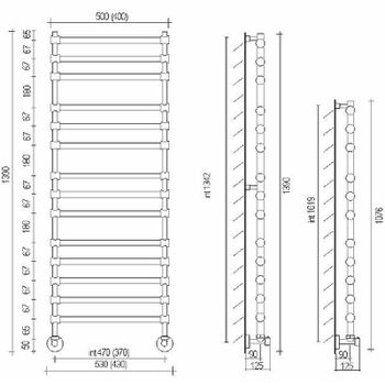 Водяной полотенцесушитель Margaroli Sole 4643714GON Золото — фото 2, Водяные полотенцесушители