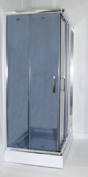 Душевой уголок Parly 120х80 ZQ121G профиль Хром стекло тонированное — фото 6, Прямоугольные душевые уголки