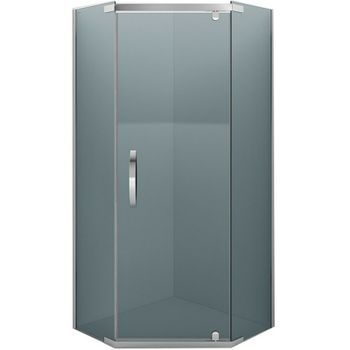 Душевой уголок Alex Baitler 100х100 AB245-100 профиль Хром стекло тонированное — фото 1, Душевые уголки трапеция