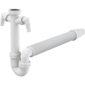 Сифон для кухонной мойки Alcaplast A84-DN50/40 Белый — фото 1, Сифоны для кухонной мойки