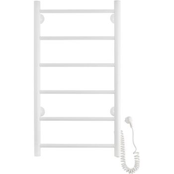 Электрический полотенцесушитель Domoterm Аврора DMT 109-6 40x80 EK R Белый матовый — фото 1, Электрические полотенцесушители