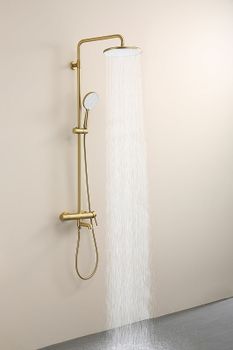Душевая система Raglo R20.24.03 Золото матовое — фото 4, Душевые стойки