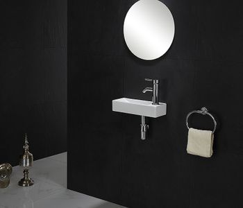 Раковина CeramaLux 38 9048FL Белая — фото 5, Мини-раковины