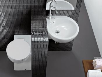 Раковина Hatria You and Me 46 R Y0H701 угловая Белая — фото 3, Мини-раковины