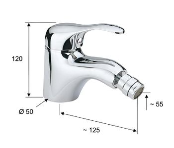 Смеситель для биде Remer Musa M21 Хром — фото 2, Смесители для биде