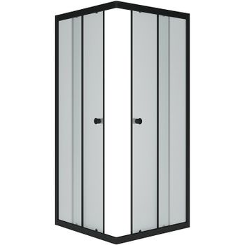 Душевой уголок Melodia della vita Square 90х90 MCNSQ9090MBk профиль Черный стекло матовое — фото 1, Квадратные душевые уголки