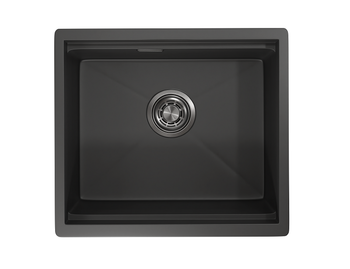 Granula-KS-5045U, ЧЕРНЫЙ МАТОВЫЙ, стальная кухонная мойка KITCHEN SPACE — фото 1, Кухонные мойки
