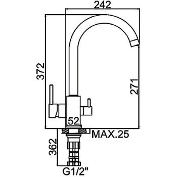 Смеситель для кухни Ledeme 4255-3L Хром — фото 7, Смесители для кухни