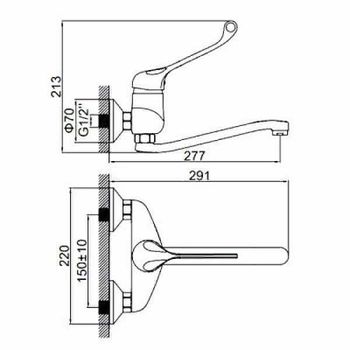 Смеситель для кухни Ledeme H79 4679L Хром — фото 4, Смесители для кухни