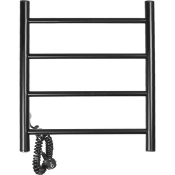 Электрический полотенцесушитель Domoterm Классик DMT 109-4 50x50 EK L Черный матовый — фото 1, Электрические полотенцесушители