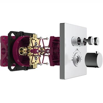 Смеситель для душа AQUAme AQM8801CR с термостатом Хром — фото 1, Смеситель для душа