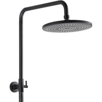 Душевая система Bond Circle B04-9188 Черная матовая — фото 5, Верхние души