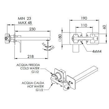 Смеситель для раковины Remer Absolute AU15PL Хром — фото 2, Смесители для раковины