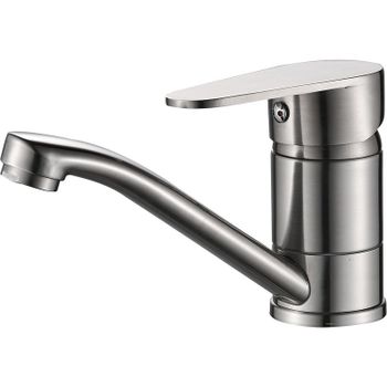 Смеситель для кухни Haiba HB45802 Нержавеющая сталь — фото 1, Смесители для кухни