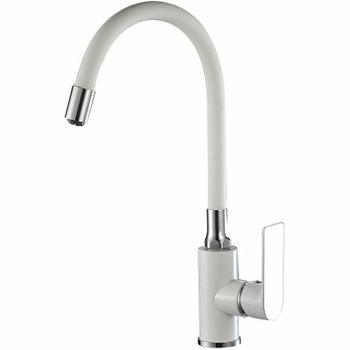 Смеситель для кухни Haiba HB73505-8 Белый Хром — фото 1, Смесители для кухни