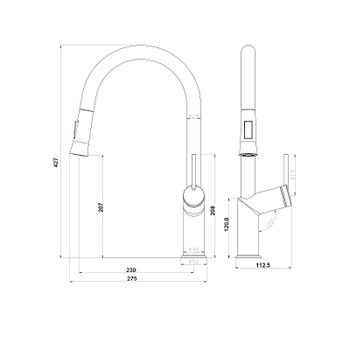 Смеситель для кухни Lemark Minima LM3850C Хром — фото 2, Смесители для кухни