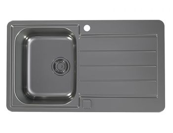 Мойка для кухни LINE MONARCH 10 GOLD 980X500 1+1/2 в компл. с выпуском без сифона, — фото 1, Кухонные мойки