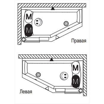 Акриловая ванна Riho Geta 160x90 B030001005 (BA8700500000000) L без гидромассажа — фото 2, Акриловые ванны