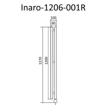 Электрический полотенцесушитель Маргроид Inaro 1270x60 Inaro-1206-001R правый Хром — фото 2, Электрические полотенцесушители