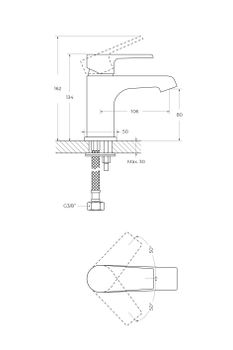 Смеситель для раковины CEZARES NAUTIC-LS1-NOP — фото 2, Смесители для раковины
