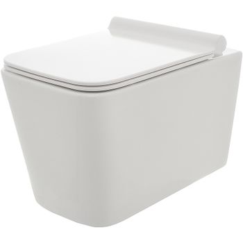 Унитаз AQUAme AQM2003 подвесной Белый глянец с сиденьем Микролифт — фото 1, Подвесные унитазы