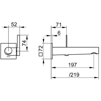 Смеситель для раковины Keuco IXMO Pure 59516 011102 Хром — фото 2, Смесители для раковины
