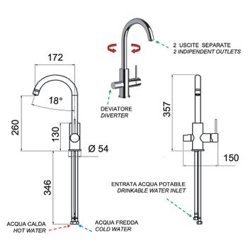 Смеситель для кухни Remer Minimal N792DW Хром — фото 3, Смесители для кухни