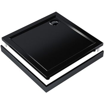 Акриловый поддон для душа Melodia della vita Eletto 100x100 MTYET100100bk Черный — фото 1, Акриловые душевые поддоны