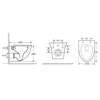 Унитаз Bond F05-10 подвесной Белый с сиденьем Микролифт — фото 12, Подвесные унитазы