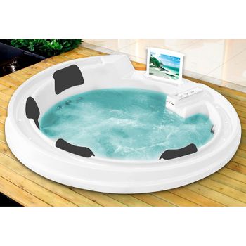 Акриловая ванна Gemy G9090 O 190х190 с гидромассажем Белая — фото 3, Акриловые ванны