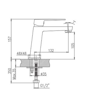 Смеситель для раковины Haiba HB11191 Хром — фото 2, Смесители для раковины