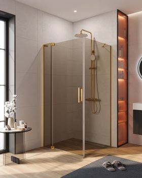 Душевой уголок CEZARES SLIDER-AH-1-100-90/100-BR-BORO — фото 1, Душевые уголки