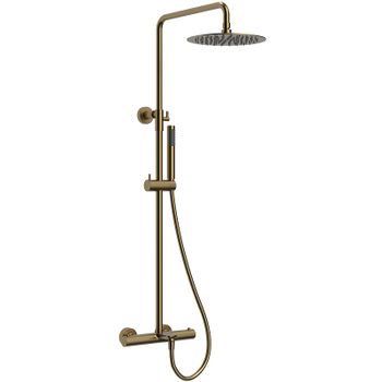 Душевая система Raiber Graceful RPG-007 с термостатом Золото матовое — фото 1, Душевые стойки