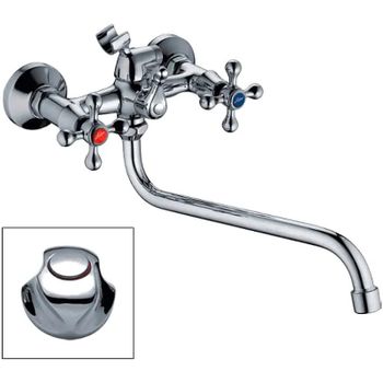 Смеситель для ванны Ledeme H26 2126L универсальный Хром — фото 1, Смеситель для ванны