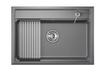 Granula-KS-7301, АЛЮМИНИУМ, кухонная мойка, кварц — фото 1, Кухонные мойки