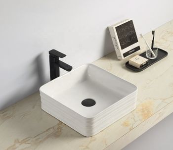 Раковина-чаша CeramaLux 38 W1531А Белая — фото 2, Раковины накладные