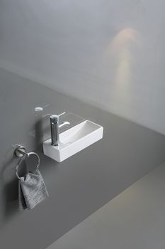 Раковина CeramaLux 38 9048FR Белая — фото 2, Мини-раковины