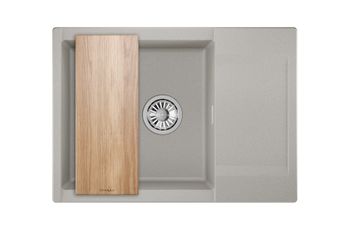 Granula-ES-7003, БАЗАЛЬТ, кухонная мойка, кварц, ESTETICA — фото 3, Кухонные мойки