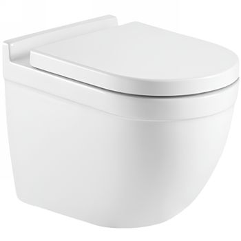 Унитаз AQUAme AQM2010 подвесной Белый глянец с сиденьем Микролифт — фото 1, Подвесные унитазы