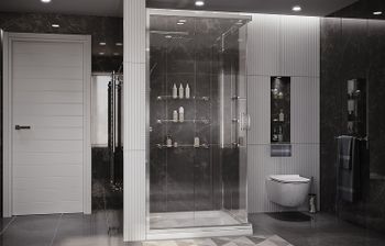 Душевой уголок Ambassador Kingston 90х90 14011102 профиль Хром стекло прозрачное — фото 7, Квадратные душевые уголки