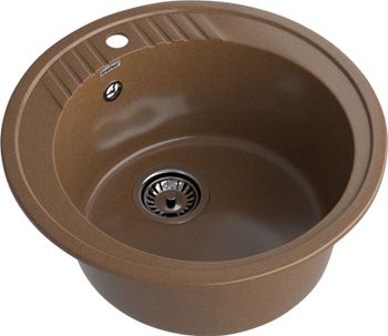 Товар: GRANFEST Мойка RONDO 520 1-чаша D-520мм терракот арт.GF- - фото 1 GRANFEST Мойка RONDO 520 1-чаша D-520мм терракот арт.GF- — фото 1, Кухонные мойки