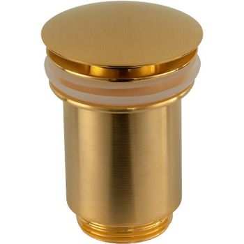 Донный клапан Remer 904CC114BG click-clack Золото брашированное — фото 1, Донные клапаны