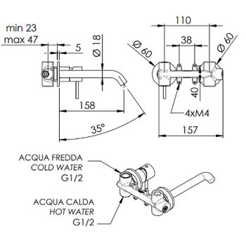 Смеситель для раковины Remer X-Style X15PDO Золото — фото 2, Смесители для раковины